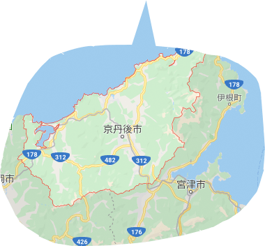 京丹後の地図